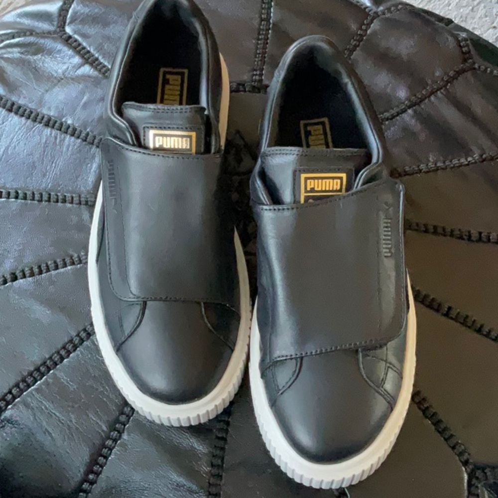 Puma Black Slip-On Sneakers